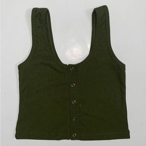 Women's button crop top